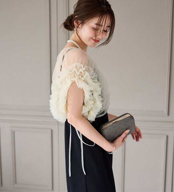 RANAN（ラナン）の「マルチWAYフリルチュールボレロセットパンツドレス（その他ワンピース）」｜詳細画像