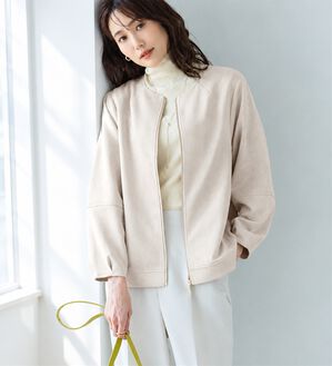 BELLUNA（ベルーナ）の「スエード調ランタン袖ミドル丈ジャケット（その他ジャケット）」｜詳細画像