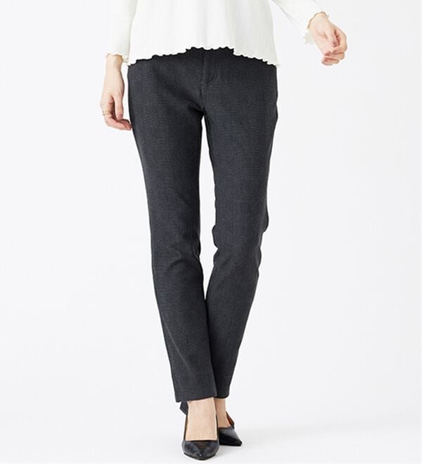 BELLUNA（ベルーナ）の「ウエストらくらく！ふっくら裏起毛ストレッチパンツ（フルレングスパンツ）」｜詳細画像