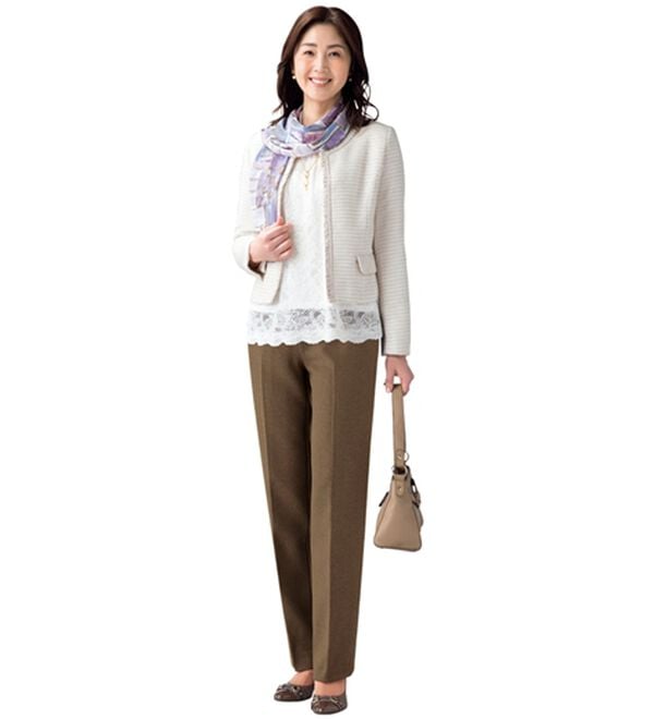 ルフラン（ルフラン）の「【３本組】日本製ふわふわゆったりスラックス（フルレングスパンツ）」｜詳細画像