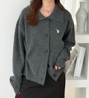 GeeRA（ジーラ）の「【U.S.POLOASSN.】衿付ニットカーディガン（ニットカーディガン）」｜詳細画像