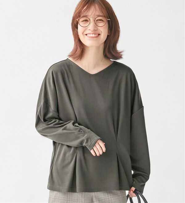 Viola e Viola（ヴィオラ エ ヴィオラ）の「タック使いドルマンパフ袖プルオーバー（カットソー）」｜詳細画像