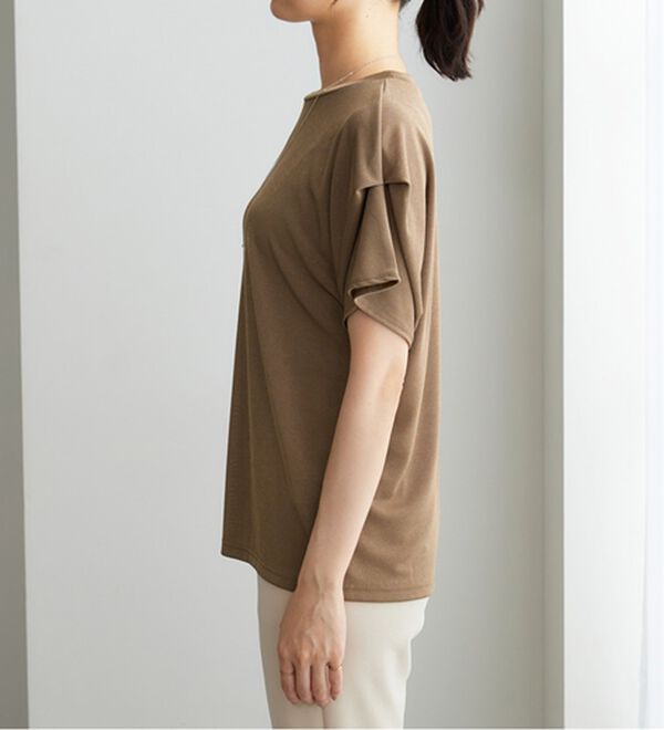 BELLUNA（ベルーナ）の「【2点セット】ネックレス付シャイニーかのこプルオーバー（カットソー）」｜詳細画像