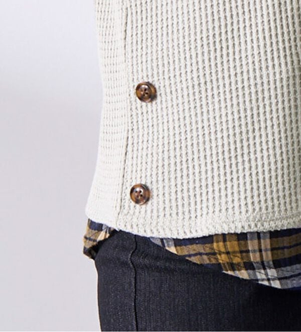 BELLUNA（ベルーナ）の「異素材重ね着風チュニック（チュニック）」｜詳細画像