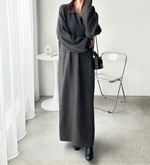 GeeRA（ジーラ）の「スキッパーゆるニットワンピース（ニットワンピース）」｜詳細画像