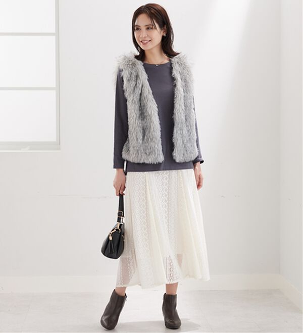 BELLUNA（ベルーナ）の「綿１００％大人顔サマ見えプルオーバー（カットソー）」｜詳細画像