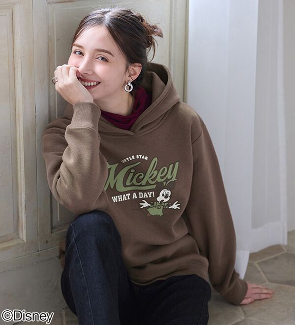 BELLUNA（ベルーナ）の「＜Ｄｉｓｎｅｙ＞【ミッキー】プリント裏起毛パーカー（パーカー）」｜詳細画像