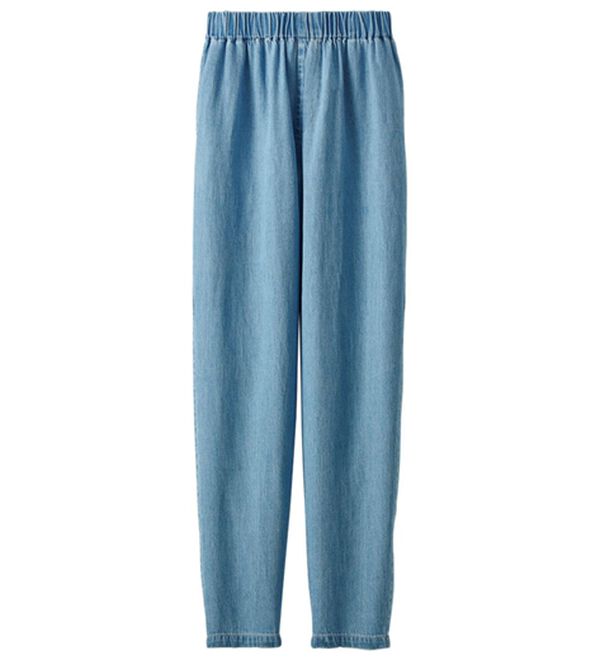 BELLUNA（ベルーナ）の「綿麻デニムすっきり見えゆるパンツ（フルレングスパンツ）」｜詳細画像