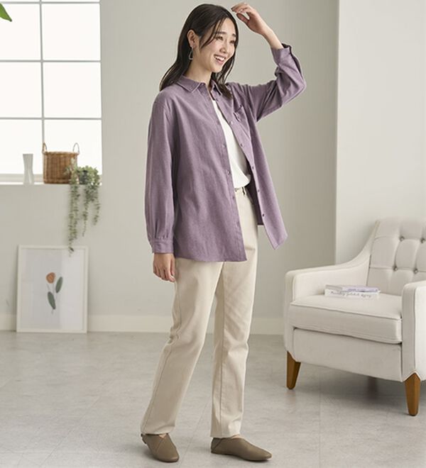 BELLUNA（ベルーナ）の「《ＨｕｇＲｅａｍコットン》ポケットシャツ（シャツ）」｜詳細画像