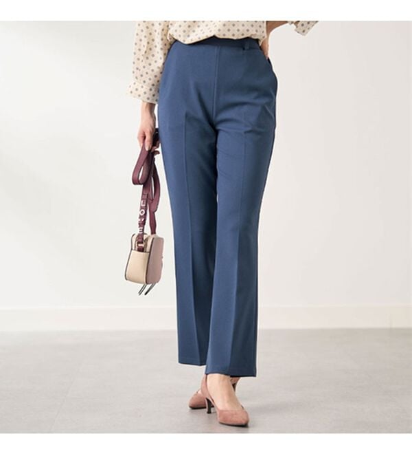 BELLUNA（ベルーナ）の「ジョーゼット素材フレアーパンツ（フルレングスパンツ）」｜詳細画像