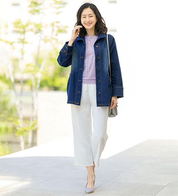 ルフラン（ルフラン）の「スタンドカラーデニムジャケット（その他ジャケット）」｜詳細画像