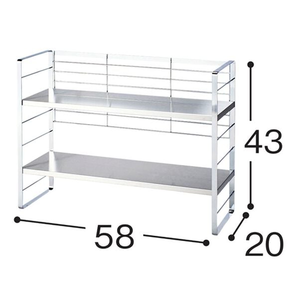 「出窓で使える２段シェルフ（キッチン整理用品）」｜詳細画像