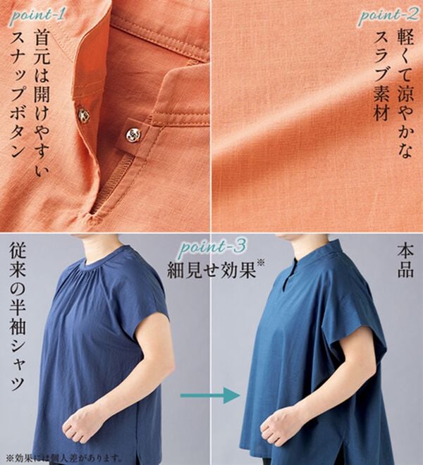 ルフラン（ルフラン）の「＜マジックスリム＞二の腕ほっそり見せブラウス（ブラウス）」｜詳細画像