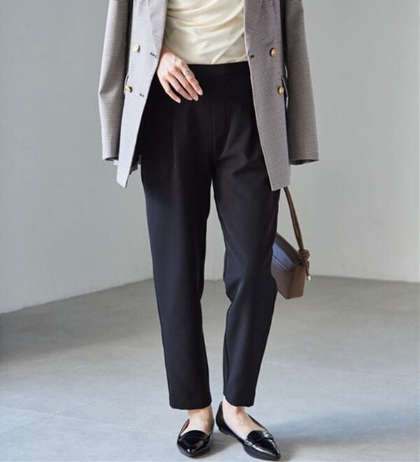 RANAN（ラナン）の「あったか！裏起毛美脚シルエットタックパンツ（フルレングスパンツ）」｜詳細画像