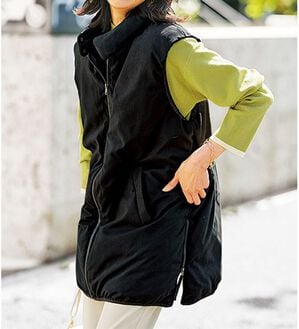 BELLUNA（ベルーナ）の「スタンド衿デザインノンキルト中わたベスト（中わたコート・ベスト）」｜詳細画像