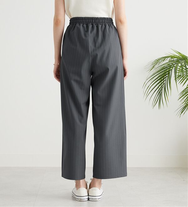 BELLUNA（ベルーナ）の「【嬉しい機能付き！】とろみ素材ドロスト使いワイドパンツ（ワイドパンツ・ガウチョ）」｜詳細画像