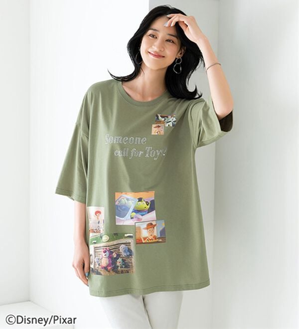 BELLUNA（ベルーナ）の「＜Ｄｉｓｎｅｙ＞ディズニー映画ＰＨＯＴＯ風Ｔシャツ（チュニック）」｜詳細画像