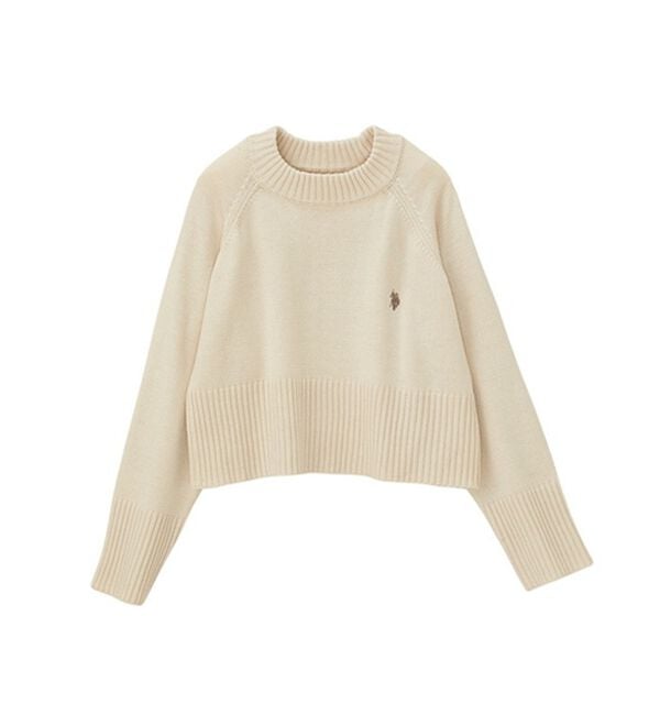 GeeRA（ジーラ）の「【ＵＳ．ＰＯＬＯ　ＡＳＳＮ】ショート丈ニット（ニット・セーター）」｜詳細画像