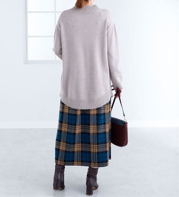 BELLUNA（ベルーナ）の「パッチワーク調ケーブルニットチュニック（チュニック）」｜詳細画像