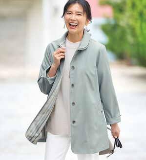 BELLUNA（ベルーナ）の「花粉対策！裏ストライプボンディングコート（ハーフコート）」｜詳細画像