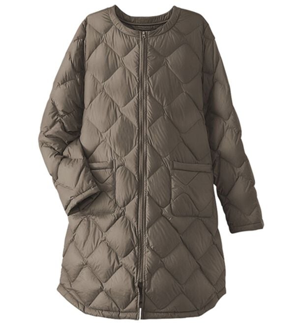 BELLUNA（ベルーナ）の「洗える！軽量ダウンノーカラーコート（ポーチ付）（ハーフコート）」｜詳細画像