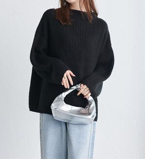 RANAN（ラナン）の「ふんわり！あぜ編ニットプルオーバー（ニット・セーター）」｜ブラック