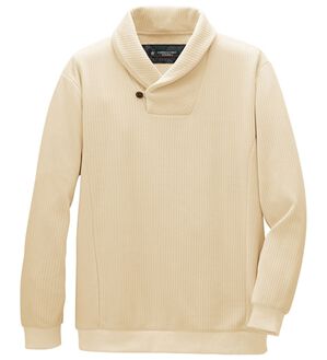 「＜コムルヴァン・オム＞柔らか素材の首元暖か衿トレーナー（メンズトレーナー）」｜オフホワイト