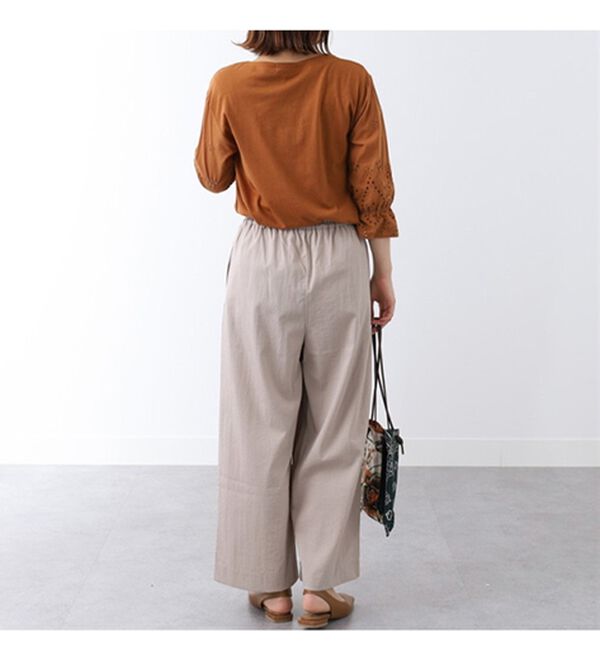 BELLUNA（ベルーナ）の「サラリ快適！ビンテージ調美脚ワイドパンツ（ワイドパンツ・ガウチョ）」｜詳細画像