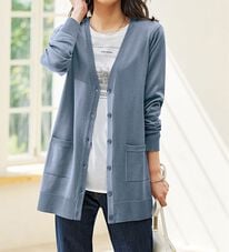 BELLUNA（ベルーナ）の「綿タッチやわらかベーシックカーディガン（ニットカーディガン）」