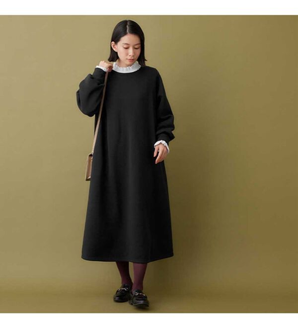 Viola e Viola（ヴィオラ エ ヴィオラ）の「あったか裏起毛ゆるワンピース（カットソーワンピース）」｜詳細画像