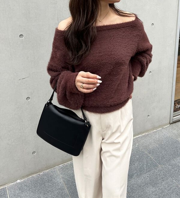 GeeRA（ジーラ）の「シャギーオフショルニット（ニット・セーター）」｜詳細画像