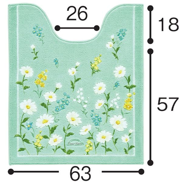 「フルールブラン　トイレタリーシリーズ（トイレマット）」｜詳細画像