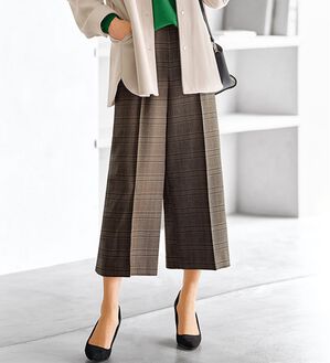 BELLUNA（ベルーナ）の「ウーリッシュ素材ワイドパンツ（ワイドパンツ・ガウチョ）」｜詳細画像