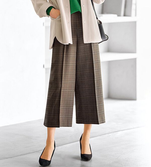 BELLUNA（ベルーナ）の「ウーリッシュ素材ワイドパンツ（ワイドパンツ・ガウチョ）」｜詳細画像