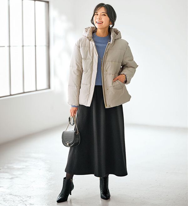 BELLUNA（ベルーナ）の「あったか裏ファー素材ロング丈スカート（ロングスカート）」｜詳細画像