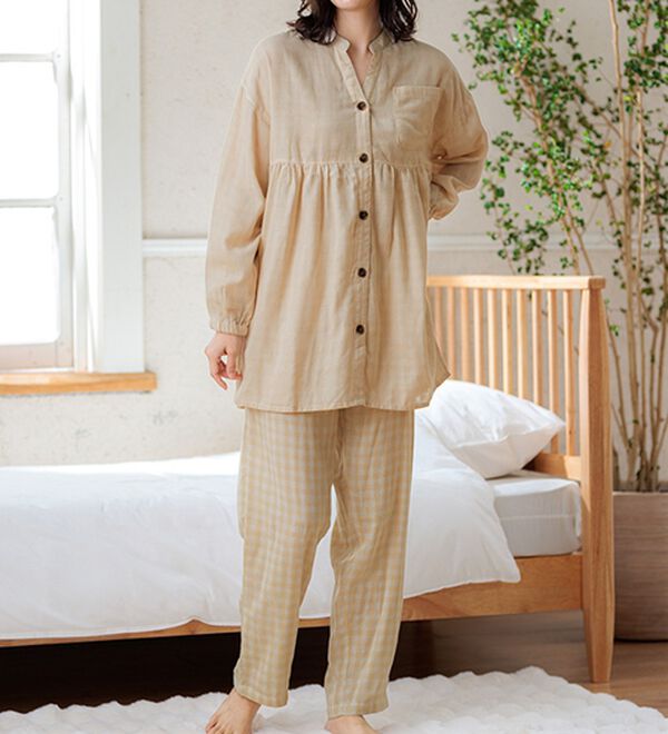 綿100％ふんわり可愛いダブルガーゼパジャマ - ベルーナ【公式】