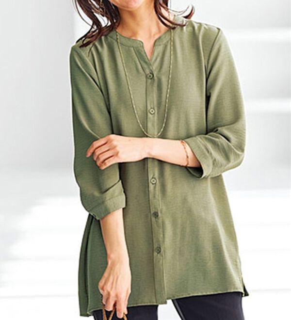 BELLUNA（ベルーナ）の「【新色追加】機能付！バックプリーツチュニック（チュニック）」｜詳細画像