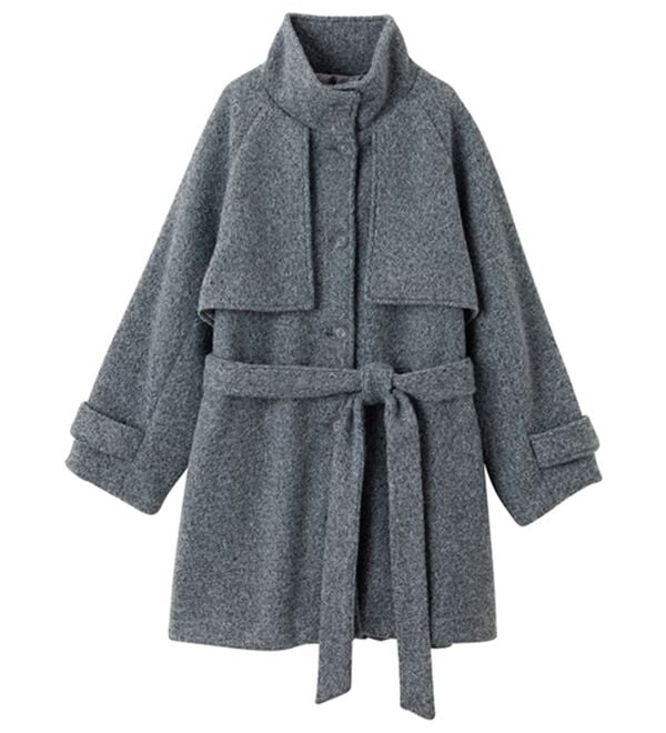 GeeRA（ジーラ）の「リングウールライクスタンドカラーコート（ハーフコート）」｜詳細画像