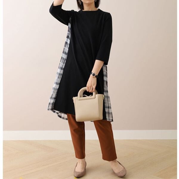 BELLUNA（ベルーナ）の「チェック柄切替ワンピース（その他ワンピース）」｜詳細画像