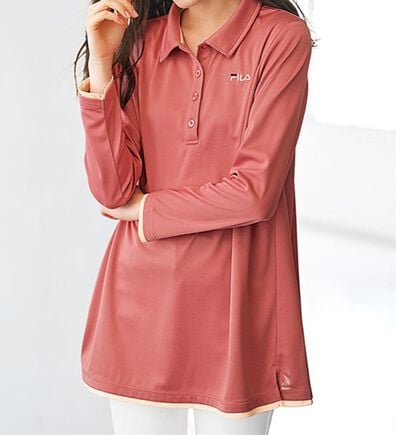 BELLUNA（ベルーナ）の「＜ＦＩＬＡ＞配色使いポロチュニック（チュニック）」