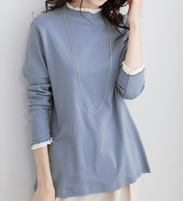 フリル衿ニットプルオーバー　L  160 フリル衿ニットプルオーバー L 160 楽天市場】フリル 襟（ニット