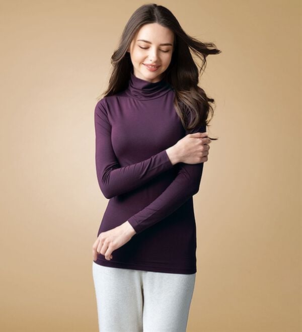 LAVIENNE（ラヴィエンヌ）の「＋５．２度のあったかインナー　ベリーヒート　タートルネック長袖（肌着・インナーウェア）」｜詳細画像