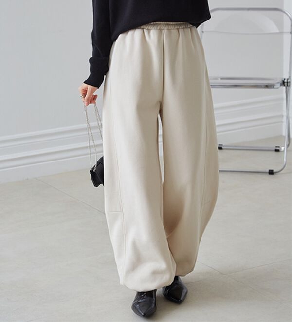 RANAN（ラナン）の「裏起毛カーブスウェットパンツ（その他パンツ）」｜詳細画像