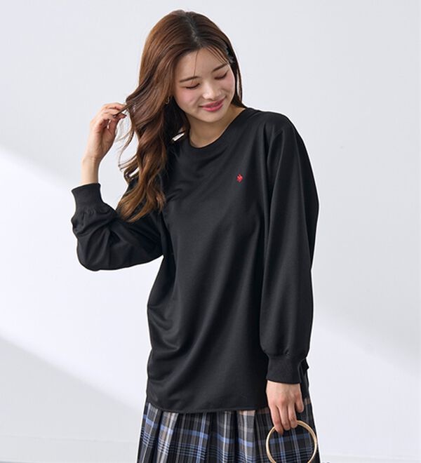 BELLUNA（ベルーナ）の「【ＰＯＬＯ　ＢＣＳ】ミニ裏毛素材デザイントップス（カットソー）」｜詳細画像