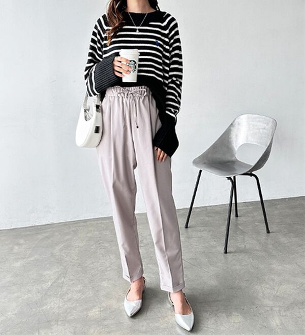 GeeRA（ジーラ）の「美脚とろみタックパンツ（フルレングスパンツ）」｜詳細画像