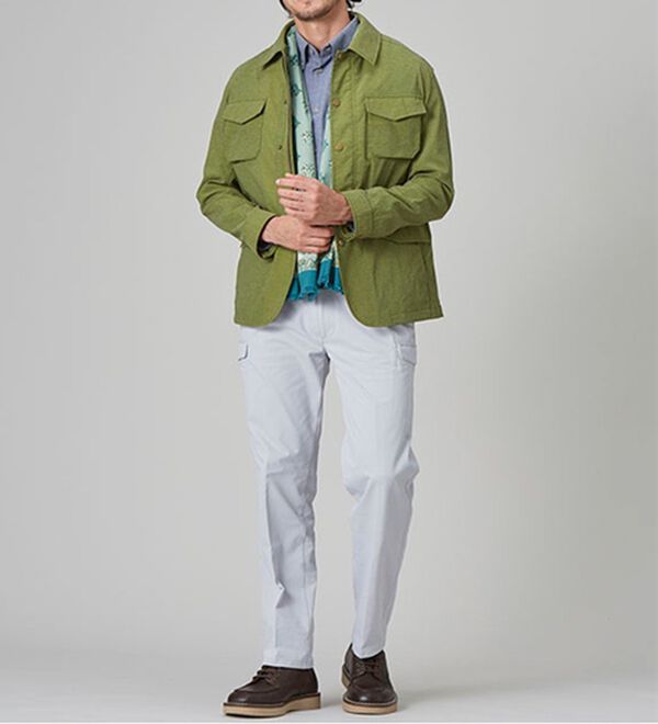 「＜コムルヴァン・オム＞ミリタリーライトジャケット（メンズジャケット）」｜詳細画像
