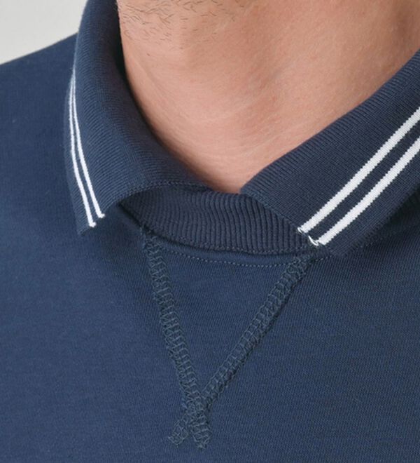 「重ね着いらずのポロ衿トレーナー（メンズトレーナー）」｜詳細画像