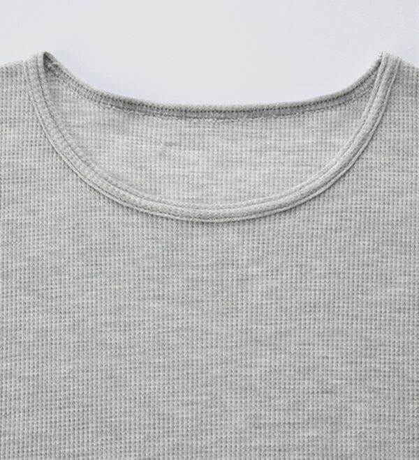 YU'NOW（ユナウ）の「【上下２点セット】ワッフルプリントルームウェア（パジャマ・ルームウェア）」｜詳細画像