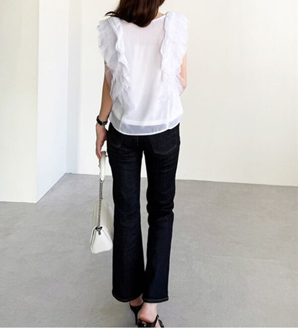 GeeRA（ジーラ）の「シアーフリルブラウス（ブラウス）」｜詳細画像