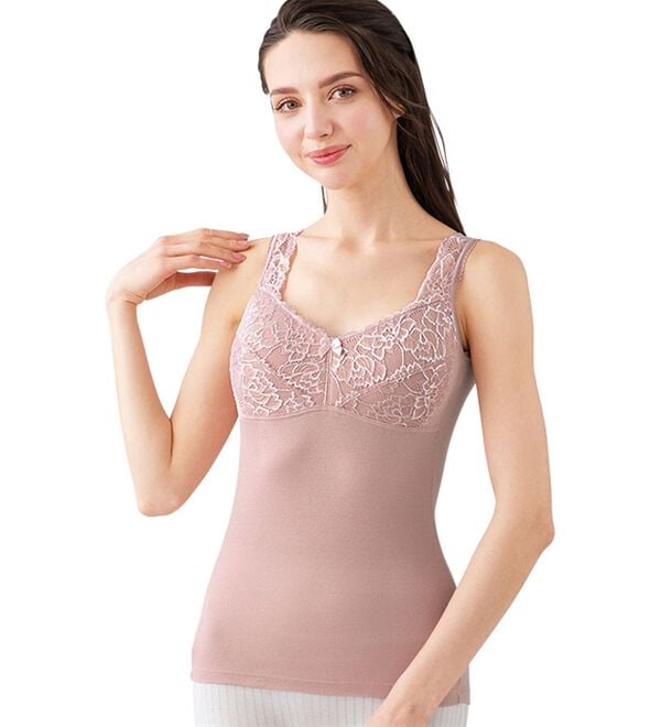 「【７色組】オーガニック綿１００％ブラキャミ（肌着・インナーウェア）」｜詳細画像